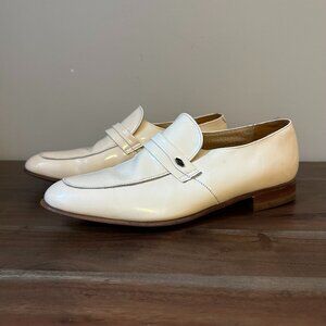 Vintage Hanover White Leather Loafers • Made in USA • Men’s Size 9½ M